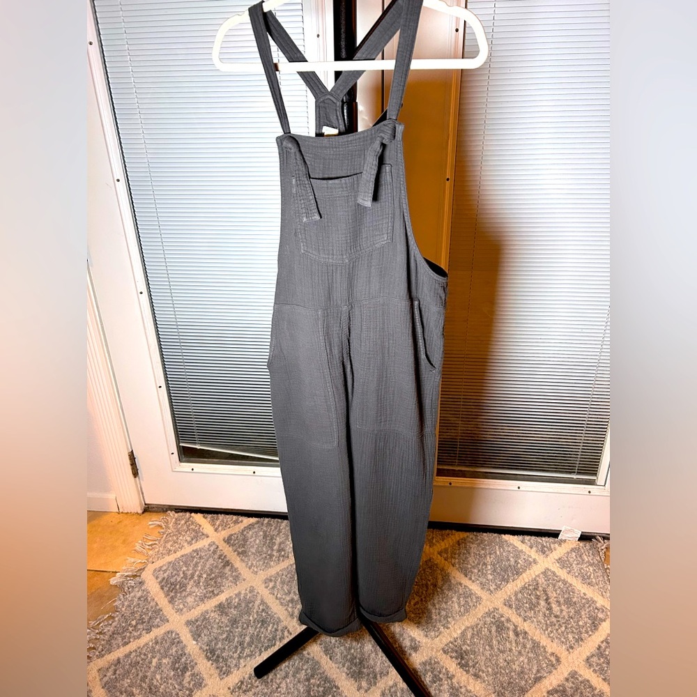 Aerie Charcoal Overalls